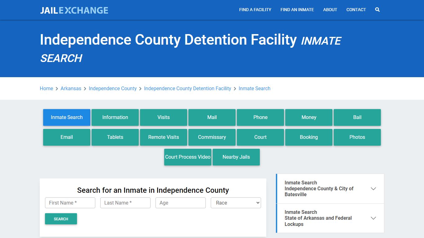 Independence County Detention Facility Inmate Search - Jail Exchange