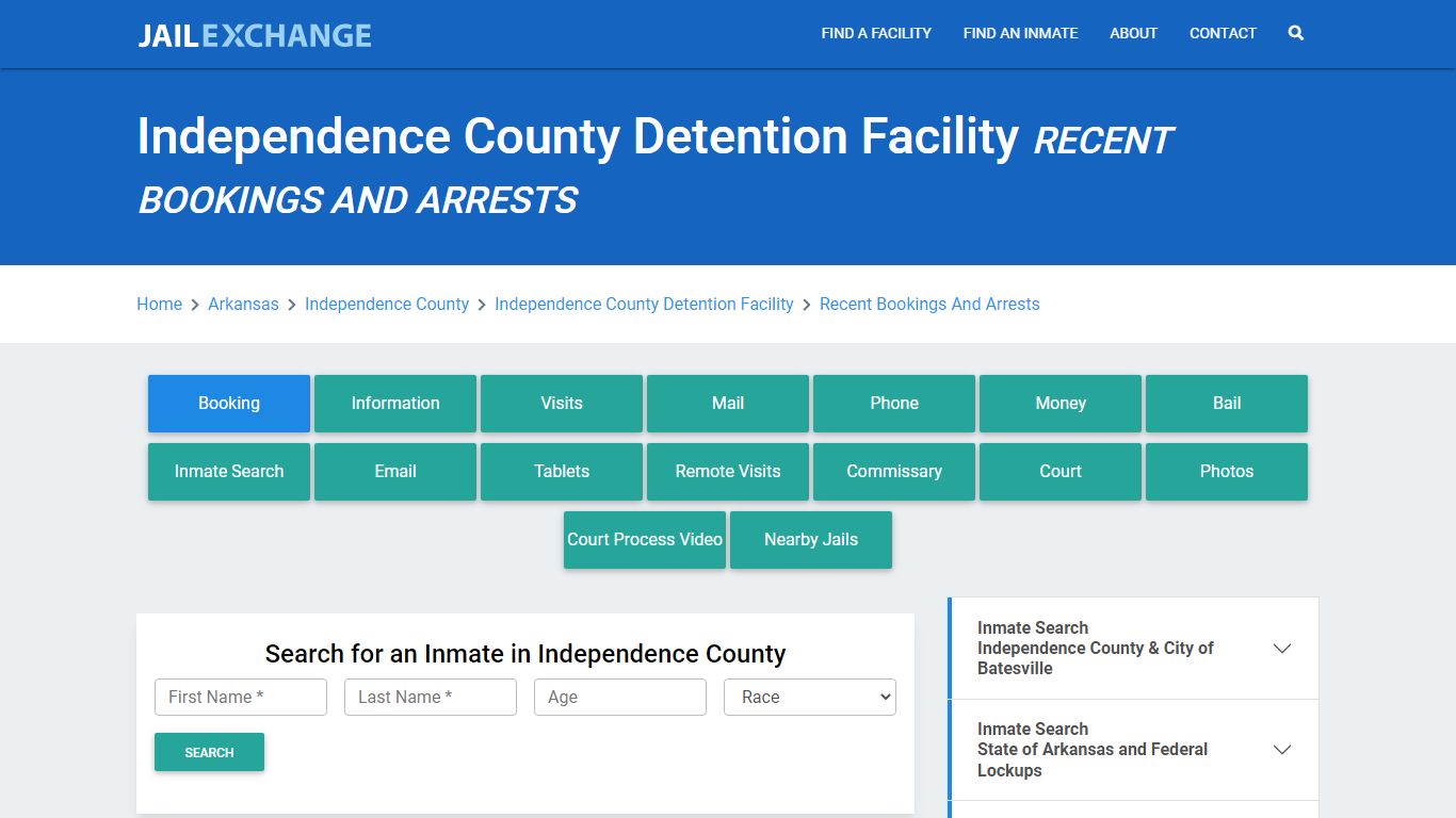 Independence County Jail & Detention Center Recent Bookings And Arrests